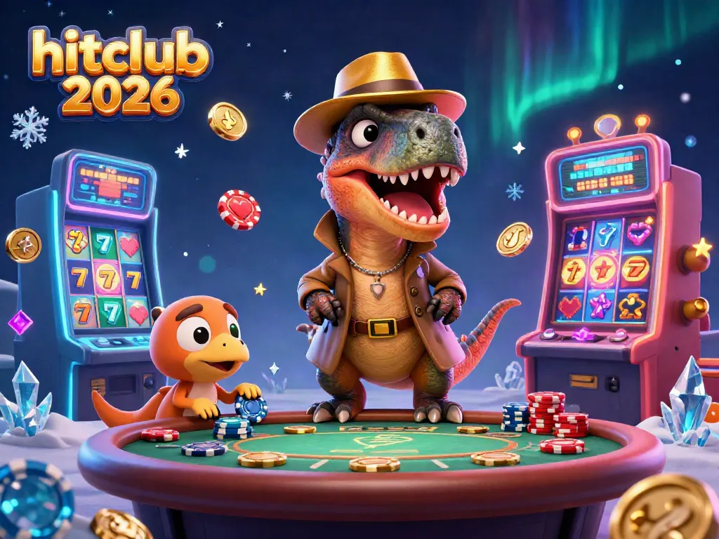 Enjoy thrilling moments at hitclub 2026 with animated casino characters at a table game.