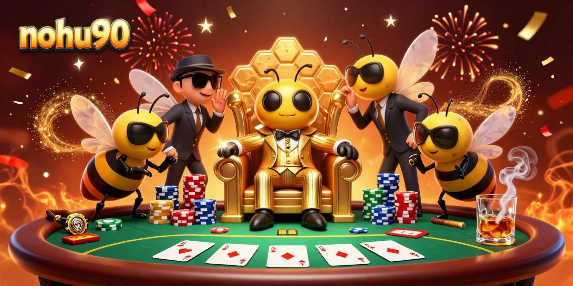 Nohu90 transforms your poker strategy in this dynamic 3D illustration featuring a mob boss.